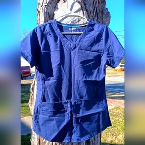 Navy blue scrub top & pants